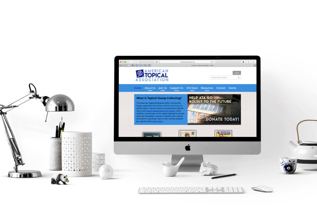ATA Website in Still Life of desk with computer